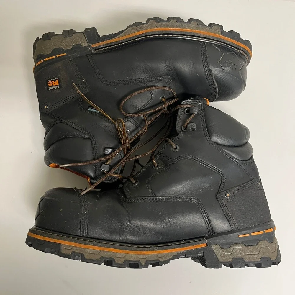 Timberland PRO Boondock 6-Inch Mens 13M Black Composite Toe Work Boots Workwear